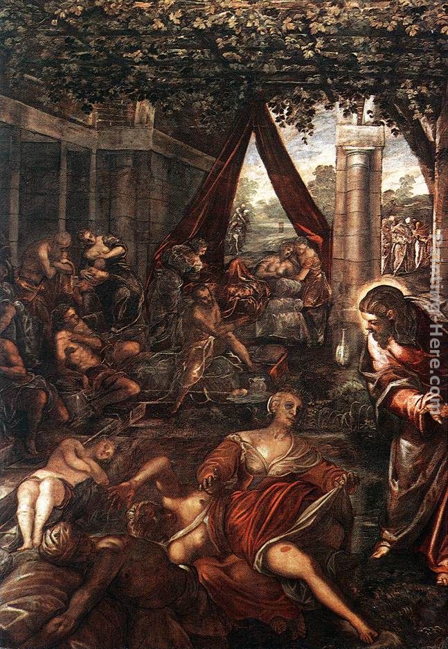 La Probatica Piscina painting - Jacopo Robusti Tintoretto La Probatica Piscina art painting